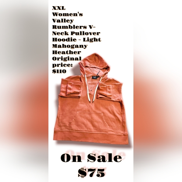 Harley-Davidson Light Mahogany V-Neck Pullover Hoodie - Picture 1 of 7